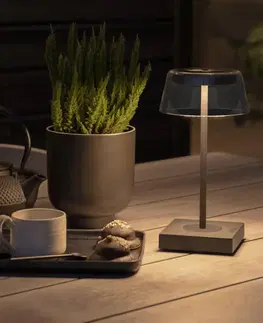 Venkovní dekorativní svítidla Konstsmide Stolní lampa Scilla LED s USB, černá