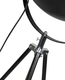Stojaci lampy Průmyslová inteligentní stojací lampa černý stativ včetně WiFi A60 - Magna 50 Eglip