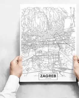 Moderní obrazy Sada obrazů - Map of Zagreb II