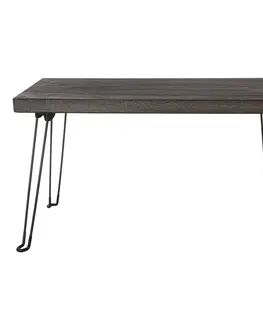 Konferenční stolky Odkládací stolek Pavlovnie šedé dřevo, 82 x 38 cm