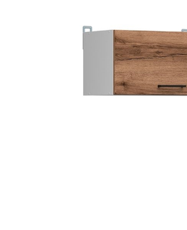 Kuchyňské linky JAMISON, skříňka nad digestoř 60 cm, bílá/dub delano tmavý