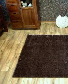 Koberce a koberečky Dywany Lusczow Kusový koberec SHAGGY VERONA MIKE hnědý, velikost 133x190