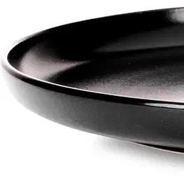 Talíře Konsimo Jídelní sada talířů pro 6 osob VICTO 18 ks černá