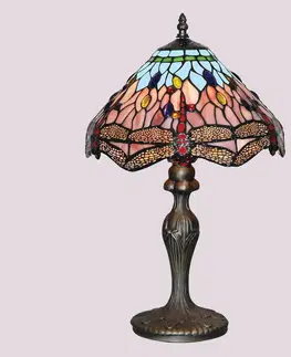 Stolní lampy Searchlight Stolní lampa Dragonfly v Tiffany stylu