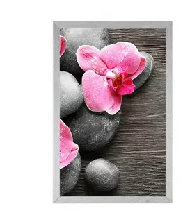Feng Shui Plakát elegantní kompozice s květinami orchideje