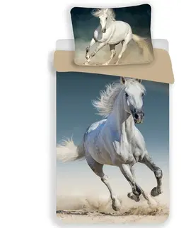 Povlečení Jerry Fabrics Bavlněné povlečení Horse 03, 140 x 200 cm, 70 x 90 cm