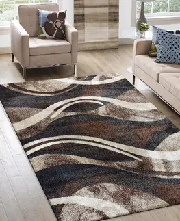 Moderní koberce Originální koberec s abstraktním vzorem v hnědé barvě Šířka: 200 cm | Délka: 290 cm