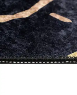 Moderní koberce Výrazný tmavý trendový koberec s protiskluzovou úpravou