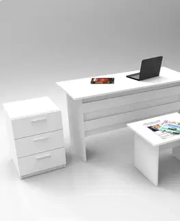 Kancelářské a psací stoly Set kancelářského nábytku VO9 bílý