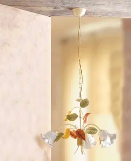 Závěsná světla Ceramiche Závěsné světlo Flora florentinský styl třízdrojové