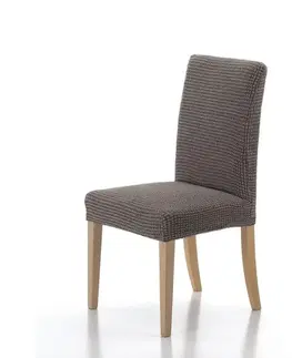 Židle Forbyt, Potah elastický na celou židli, komplet 2 ks SADA, hnědý