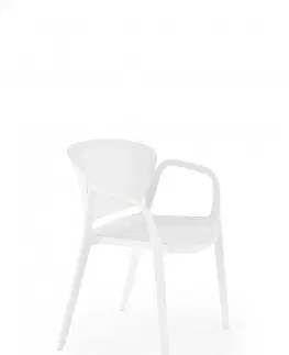 Jídelní sety Stohovatelná jídelní židle K491 Halmar Bílá