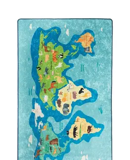 Koberce a koberečky Conceptum Hypnose Dětský koberec Mapa 140x190 cm modrý