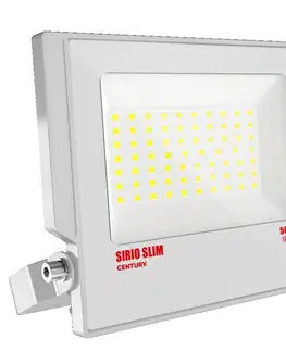 LED reflektory CENTURY LED reflektor SIRIO SLIM BÍLÝ 50W 4000K 110d 178x200x28mm IP66 IK08