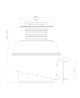 Sifony k pračkám OMNIRES sifon pro vany a sprchové vaničky průměr 52 mm, měď retro /ORB/ WB01XORB