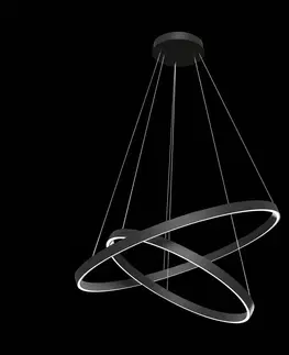 Závěsná světla Maytoni Maytoni Rim LED závěsné světlo 840, 2 kruhy, černá