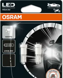 Autožárovky OSRAM LEDRiving SL W2.3W W2x4.6d 0.25W 12V 6000K 25 lm White 2ks 2723DWP-02B