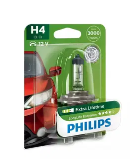 Autožárovky Philips H4 Long Life EcoVision 12V 12342LLECOB1