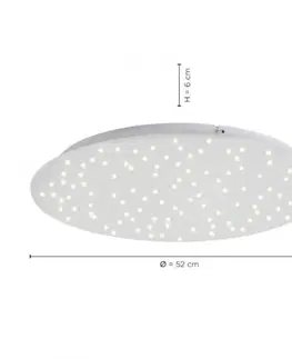 LED stropní svítidla LEUCHTEN DIREKT is JUST LIGHT LED stropní svítidlo kulaté v bílé s efektem hvězdného nebe a nastavitelnou barvou světla 2700-5000K