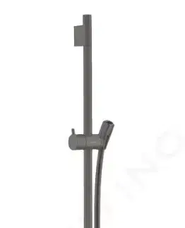 Sprchy a sprchové panely HANSGROHE Unica'S Sprchová tyč 900 mm se sprchovou hadicí, kartáčovaný černý chrom 28631340