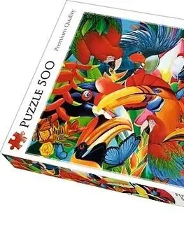 Hračky puzzle TREFL - puzzle Barevný ptáci 500