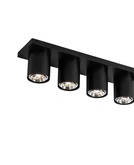 Bodova svetla Moderní stropní bodové svítidlo černé 4-světelné - Tubo