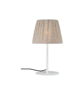 Venkovní osvětlení terasy PR Home PR Home venkovní stolní lampa Agnar, bílá / hnědá, 57 cm