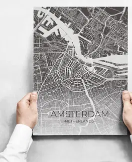 Moderní obrazy Sada obrazů - Map Of Amsterdam II