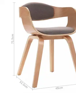 Židle Jídelní židle 4 ks Dekorhome Šedohnědá taupe