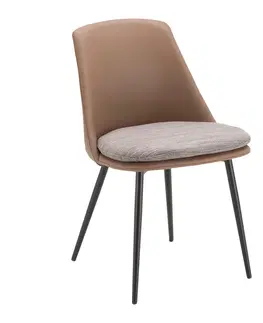 Židle do jídelny Jídelní Židle Bianca Pravá Kůže/textil Hnědá
