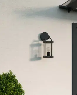 Venkovní nástěnná svítidla Lucande Venkovní nástěnné svítidlo Lucande Cassian, IP54, hliník, tmavě šedá barva