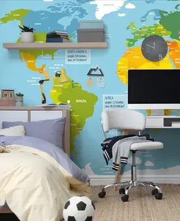 Samolepící tapety Samolepící tapeta výjimečná mapa světa