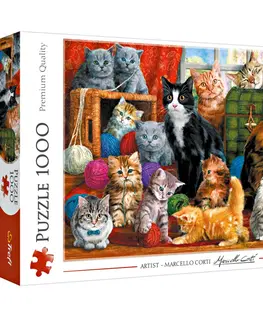 Hry, zábava a dárky Puzzle 1000 dílků "Kočky"