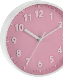 Hodiny Nástěnné hodiny Silvia růžová, 20 cm