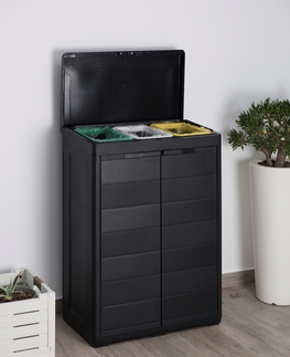 Zahradní nábytek ArtRoja Recyklační skříň ELEGANCE S | černá
