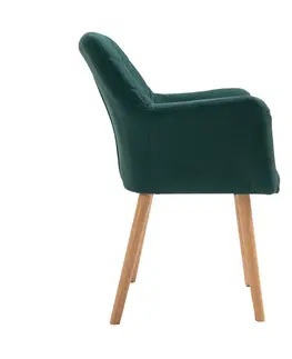 Židle Jídelní křeslo EKIN Tempo Kondela Smaragdová