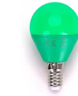 LED osvětlení  B.V. LED Žárovka G45 E14/4W/230V zelená -  