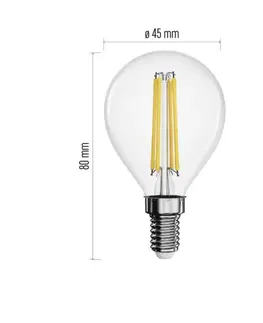 LED žárovky EMOS LED žárovka Filament Mini Globe / E14 / 3,4 W (40 W) / 470 lm / teplá bílá ZF1220
