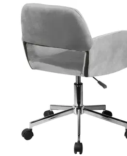 Kancelářské židle Ak furniture Čalouněné otočné křeslo FD-22 šedé