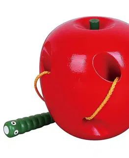 Hračky VIGA - Dřevěná hra Červík v jablíčku