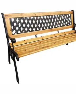 Zahradní lavice Ak furniture Zahradní lavička MIRT béžová/jedlové dřevo