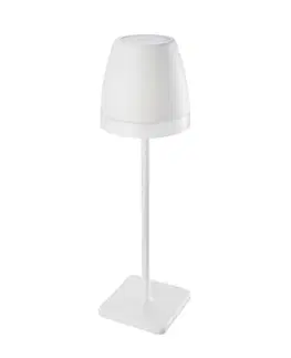 LED stolní lampy Nova Luce Přenosná venkovní lampička COLT - 1 W, 104 lm, 3000 K, bílá s bílým pruhem NV 9223401