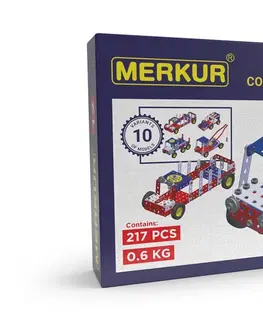 Hračky stavebnice MERKUR - 012 Odtahové vozidlo, 217 dílů, 10 modelů