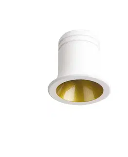 Vestavná svítidla do stěny LED Zápustné schodišťové svítidlo Ideal Lux Virus WH GD 244822 3W 210lm 3000K IP20 bílo-zlaté