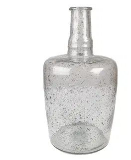 Dekorativní vázy Skleněná transparentní foukaná váza Sandy - Ø 21*38 cm Clayre & Eef 6GL4270