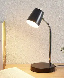 Stolní lampy kancelářské Lindby Lindby Jegor LED stolní lampa v černé