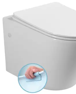 Záchody SAPHO PACO závěsná WC mísa, Rimless, 36x53cm, bílá PZ1012WR