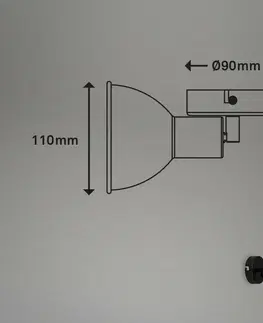 Industriální bodová svítidla BRILONER Bodové svítidlo pr. 9 cm 1x E14 max. 25W černá BRILO 2674-015