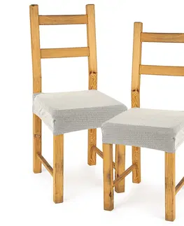 Doplňky do ložnice 4Home Multielastický potah na sedák na židli Comfort smetanová, 40 - 50 cm, sada 2 ks