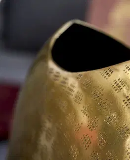 Dekorace LuxD Designová sada 2 váz Khalil zlatá